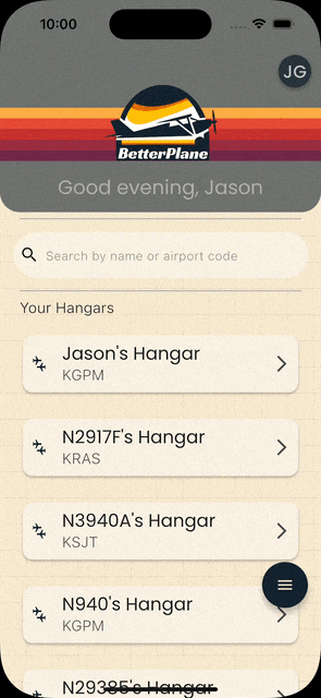 Hangars and aircraft overview